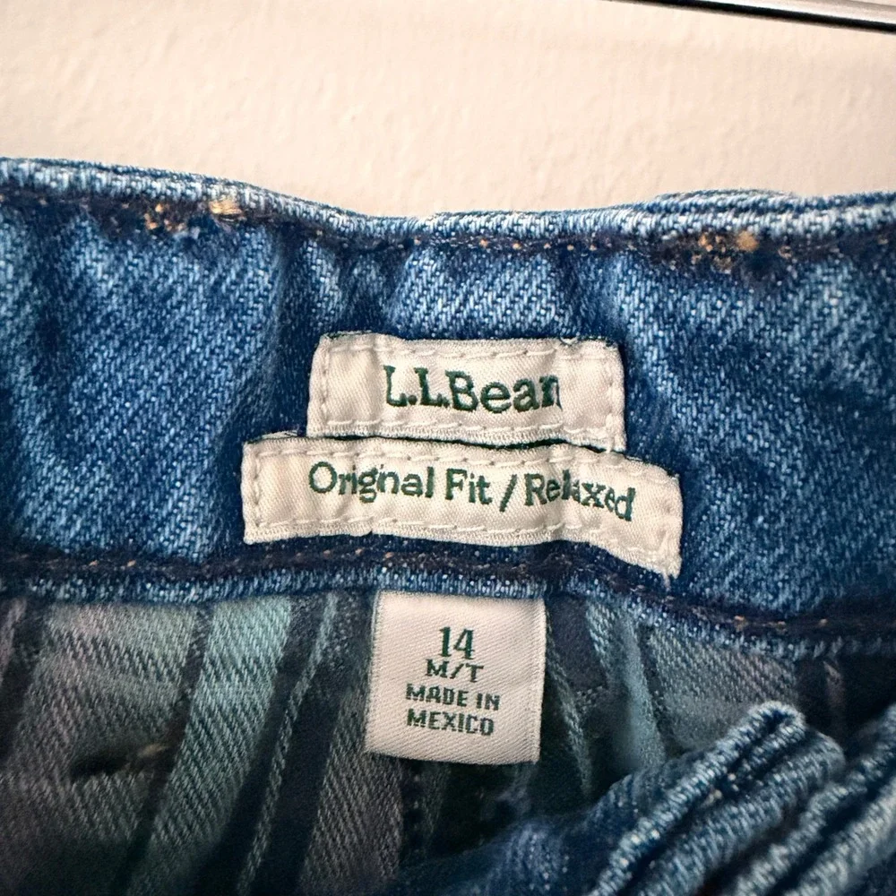 LLBean Original Fit Relaxed Jeans MT‎ 14 Flannel Lined
